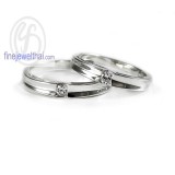 แหวนทองคำขาว แหวนเพชร แหวนคู่ แหวนแต่งงาน แหวนหมั้น- RC1240DWG